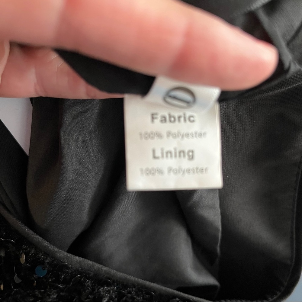 Black Sequin Knee Length Pencil Skirt - Picture 13 of 13